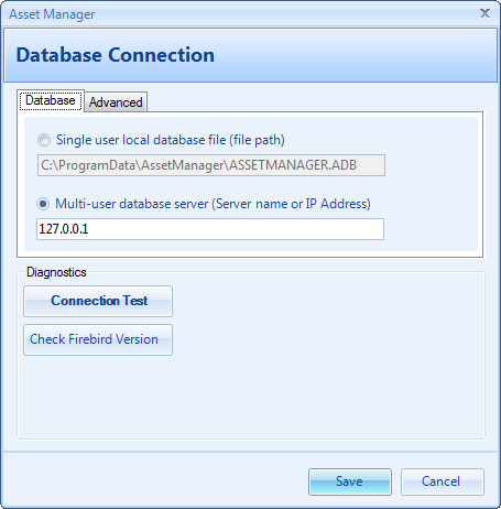 Database Connection Dialog