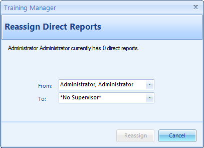 Reassign Direct Reports Dialog