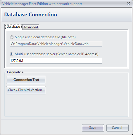 Database Connection Dialog